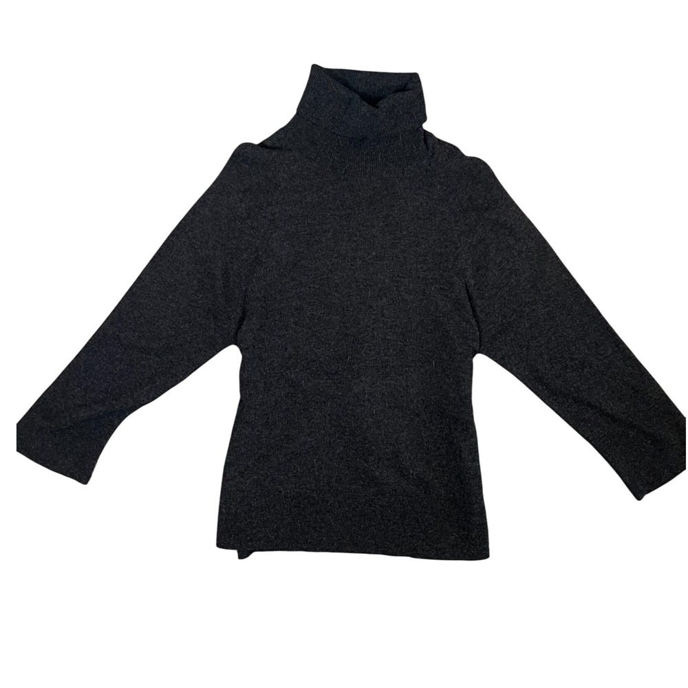 Charli Charcoal Gray 100% Merino Wool Turtleneck‎ Sweater Size Small
